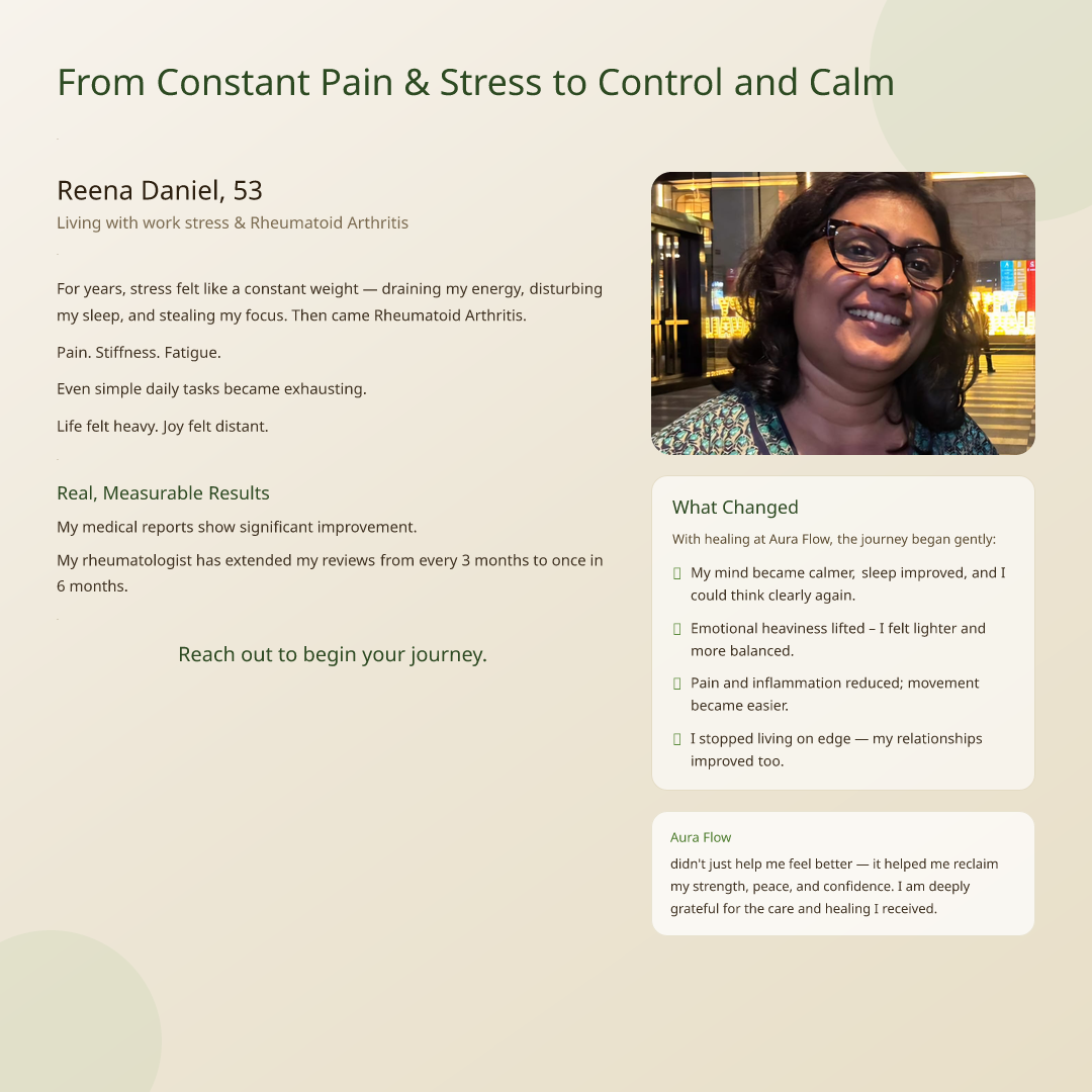 Reena Daniel healing story