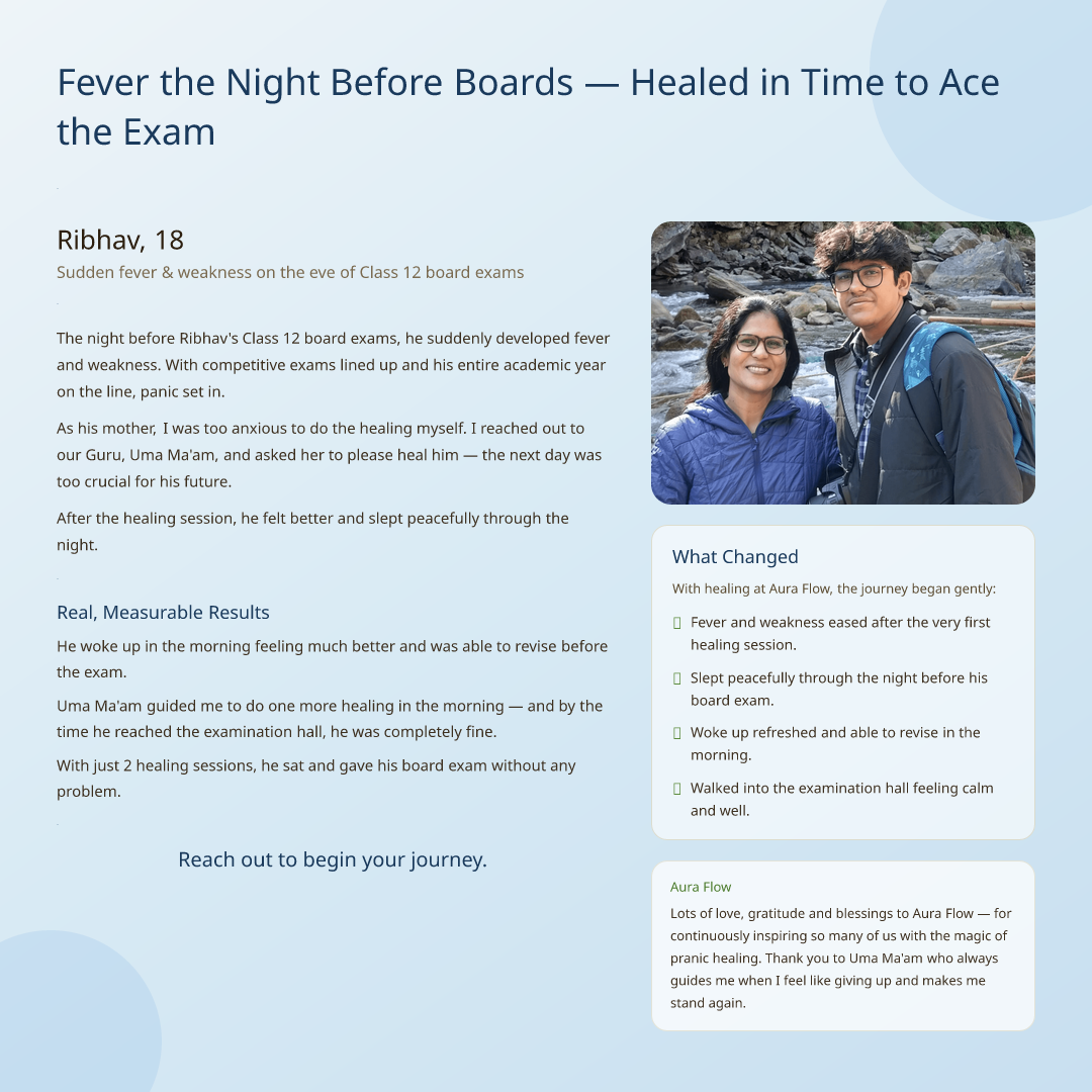 Ribhav healing story